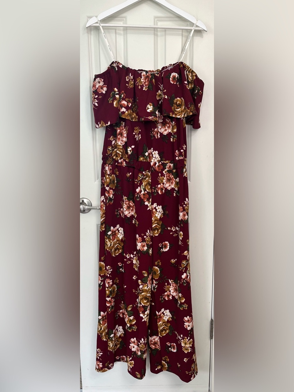 Blu Pepper Floral Off-Shoulder Jumpsuit NWOT